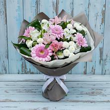 Букет цветов из:  Герберы, Альстромерии и Хризантемы в Элисте