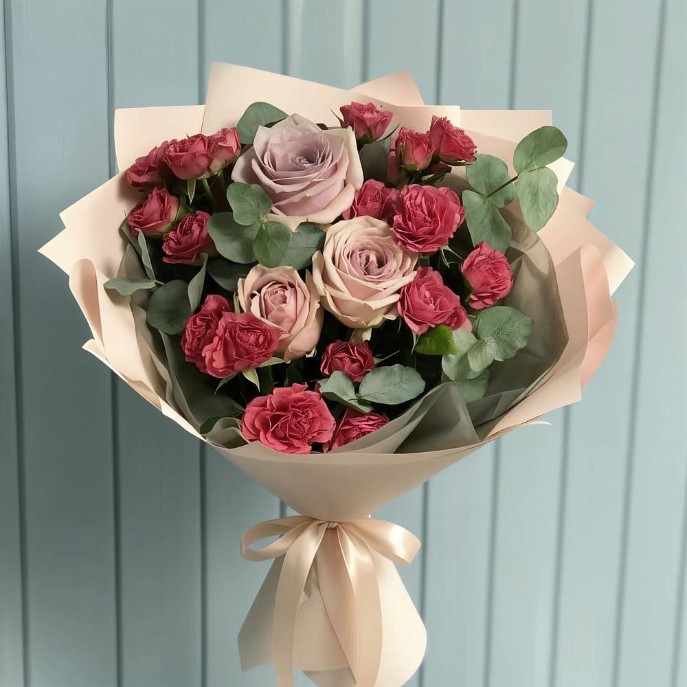 Букет цветов из: Гвоздики и Розы в Элисте