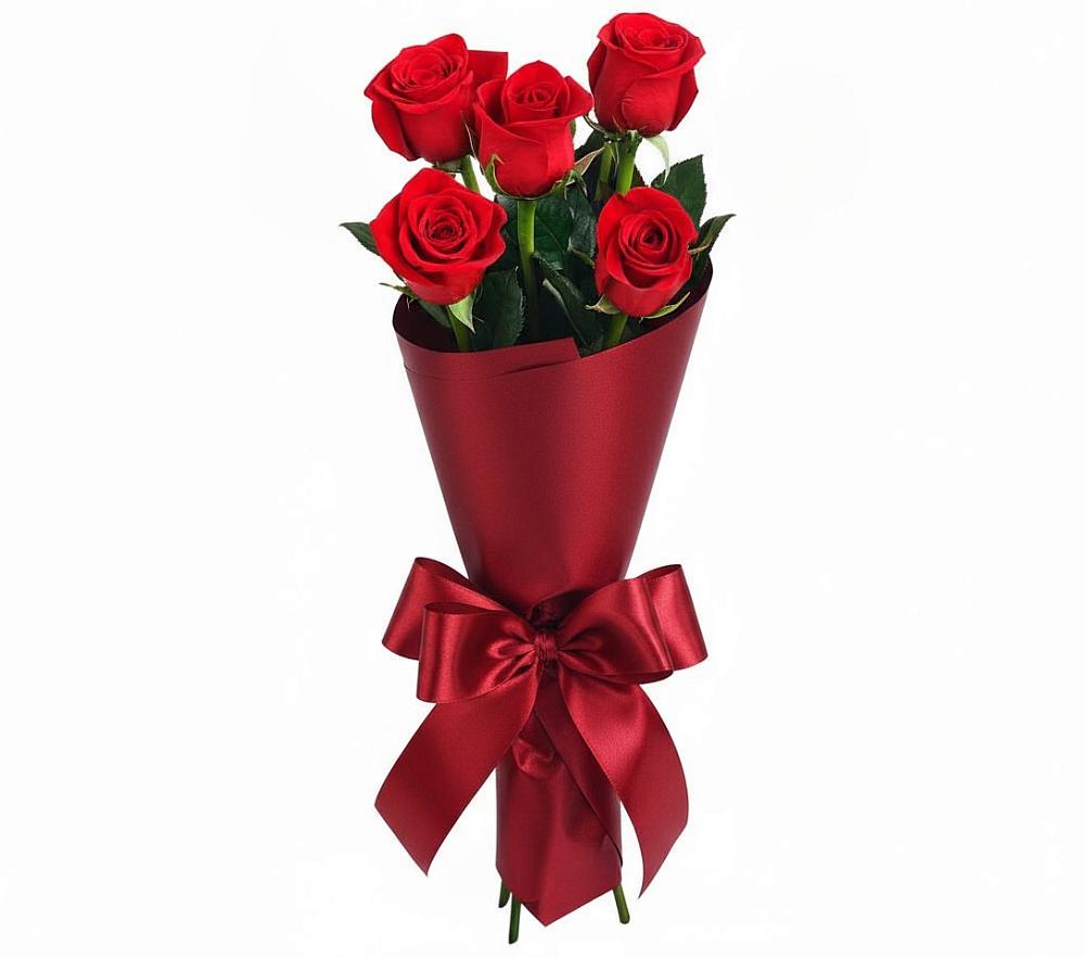 Букет 5 Красных роз Эдлесс Лав в Элисте