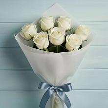 Букет 7 Белых роз Эдлесс Лав #REPLACE_PRED# Элисте