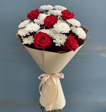 Букет цветов из:  Розы и Хризантемы в Элисте