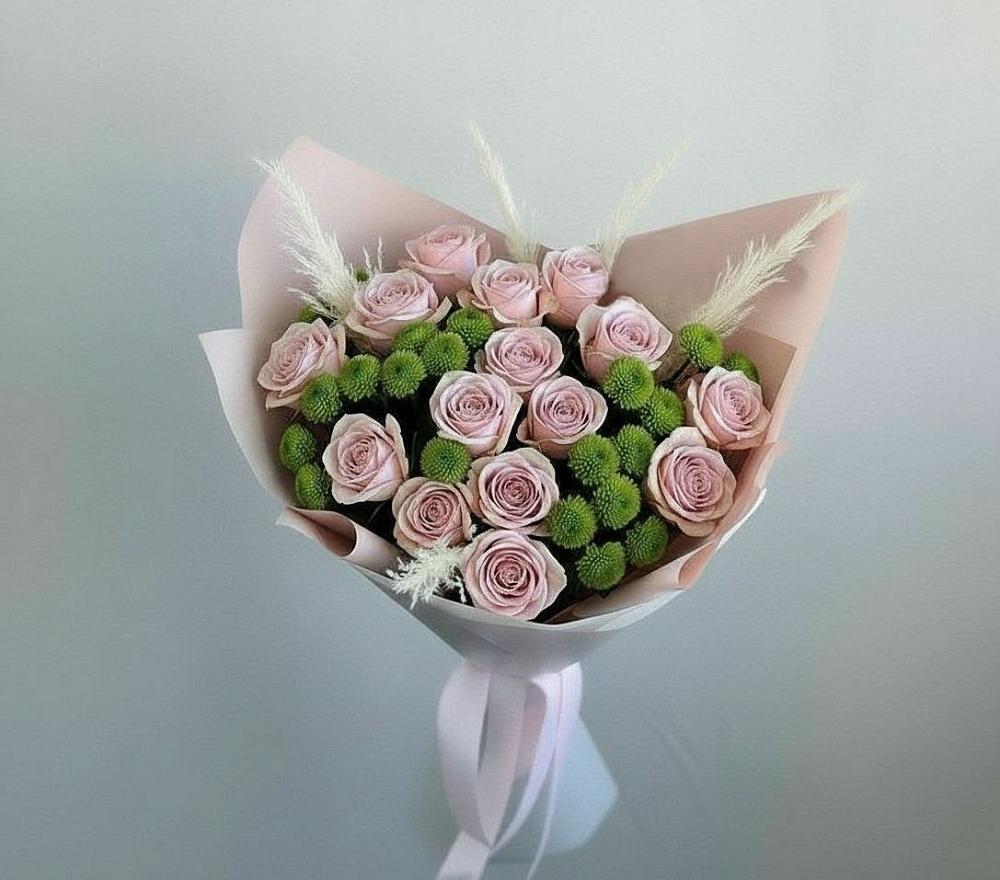 Букет цветов из: Розы и Хризантемы в Элисте