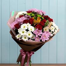 Букет цветов из:  Розы, Хризантемы и Альстромерии в Элисте