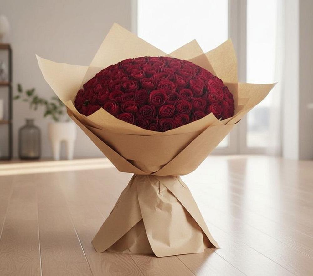 Букет 101 Красная роза в Элисте