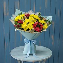 Букет цветов из:  Альстромерии и Хризантемы в Элисте