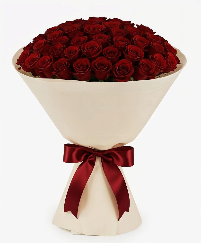 Букет 101 Бордовая роза Блэк Бакарра в Элисте